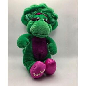Vintage 1992 Barney & Friends Baby Bop Plush Green Dinosaur Lyons Group 10"